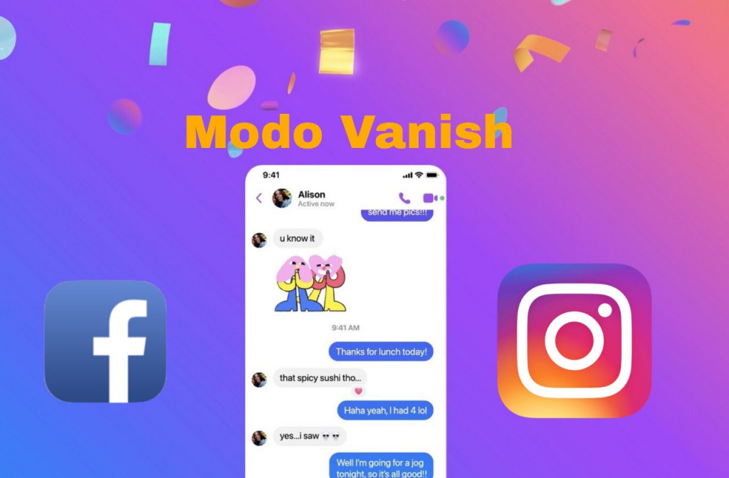 Modo Vanish en Facebook Messenger e Instagram