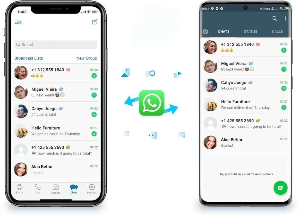 Migración de WhatsApp Android e iOS